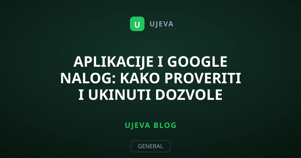 Aplikacije i Google nalog: Kako proveriti i ukinuti dozvole